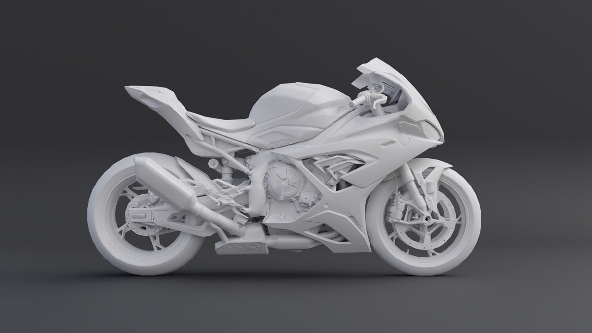 3D 3d modeling Bike Game Art Game Assets motorbike motorcycle Render texturing Vehicle