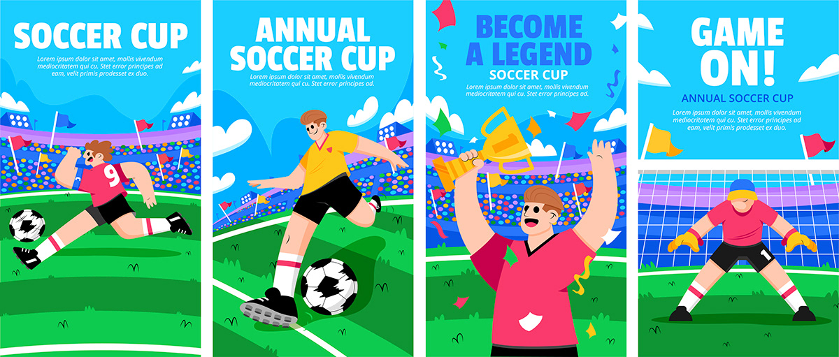characterdesign diseñodeplantillas football Futbol ILLUSTRATION  soccer soccervector Vector Illustration