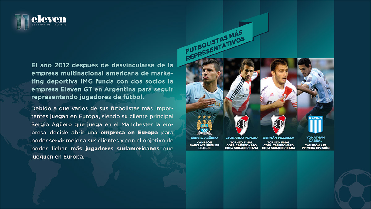 Futbol soccer football argentina america europa eleven elven gt corporativo javierecrea