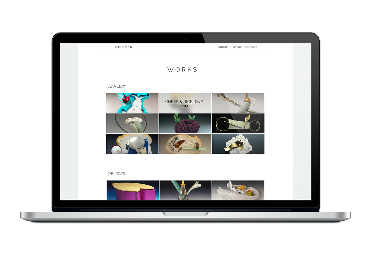 Website Minimalism jewelry portfolio clean simple