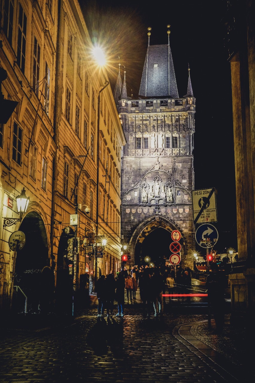 One night in  Prague
