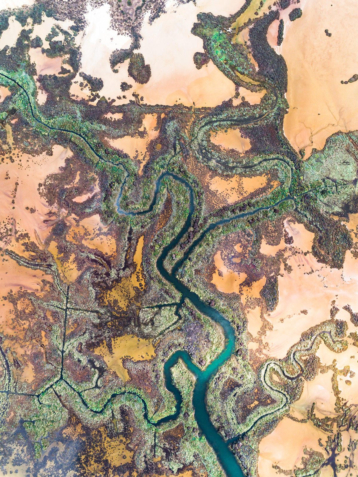 abstract Aerial drone FINEART lake Landscape Rio Tinto river spain surreal