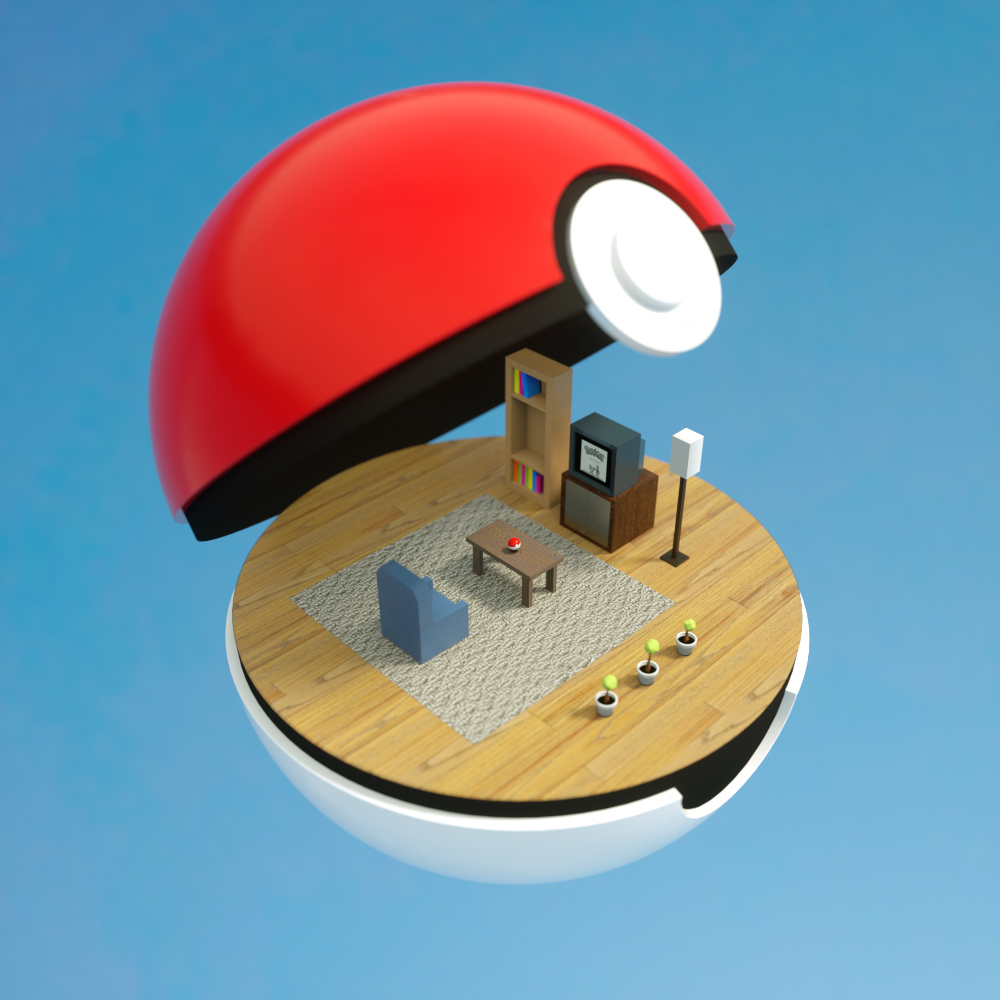 motion design motion graphics  daily renders dailies everyday renders Pokemon pokemon go Digital Art  octane
