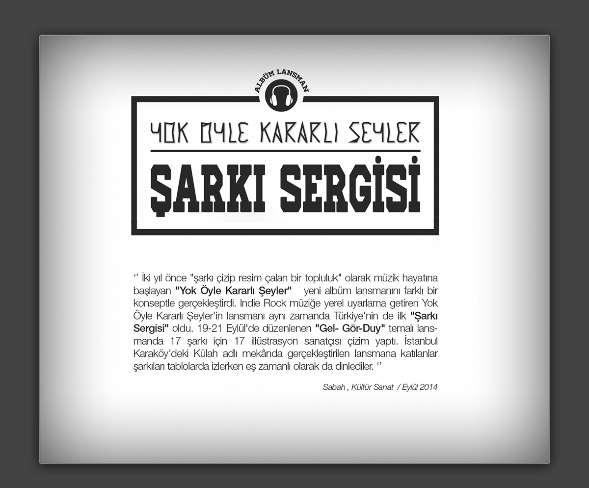 yoks istanbul külah şarkı sergisi song exhibition album launch rock music turhish