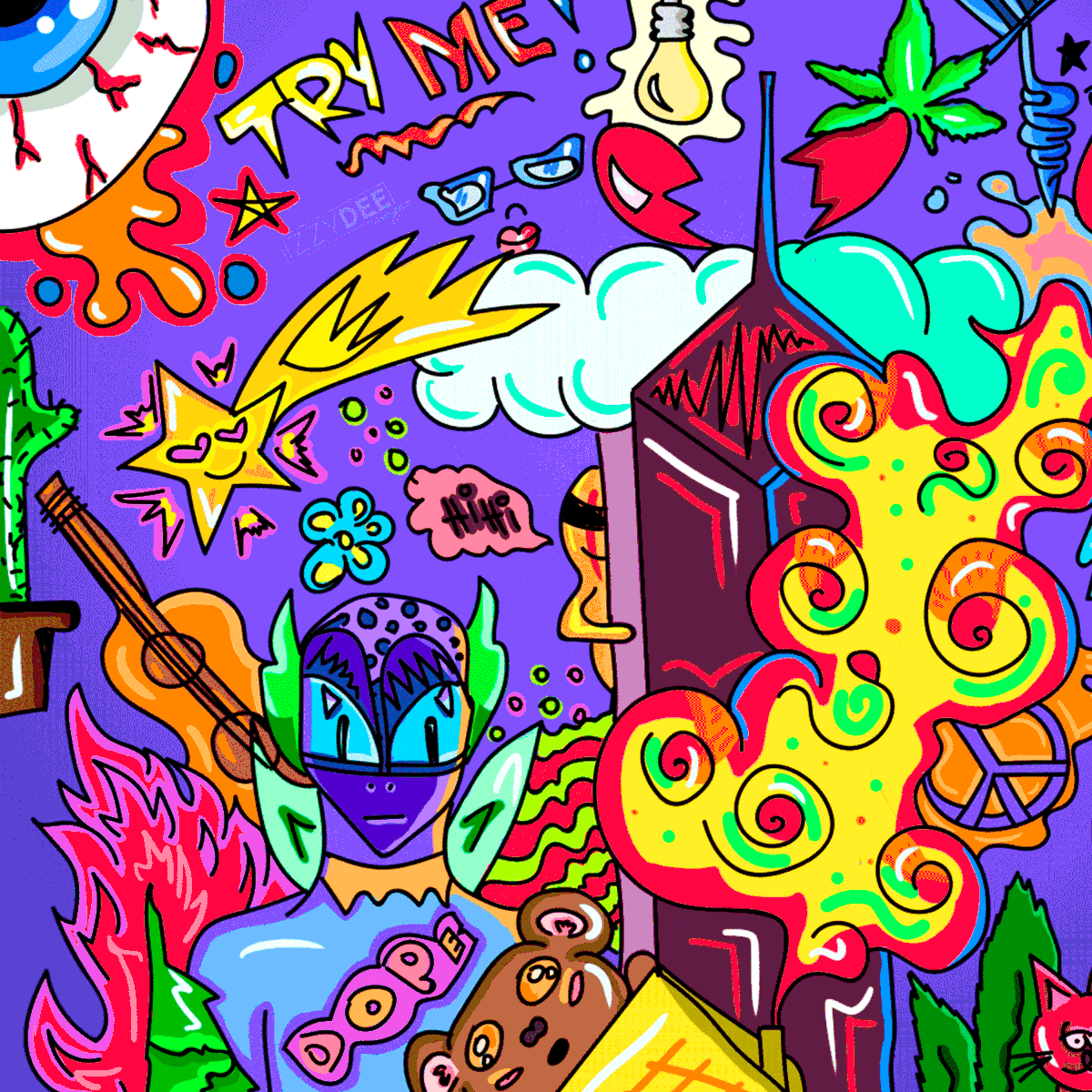 abstract doodle ILLUSTRATION  colorful diverse dope kolorowo crazy