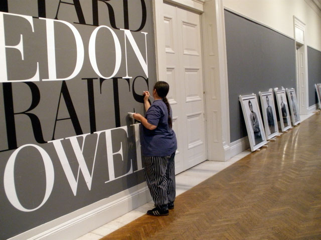 Richard Avedon portratis Ehibition Graphics silkscreen Entrance wall