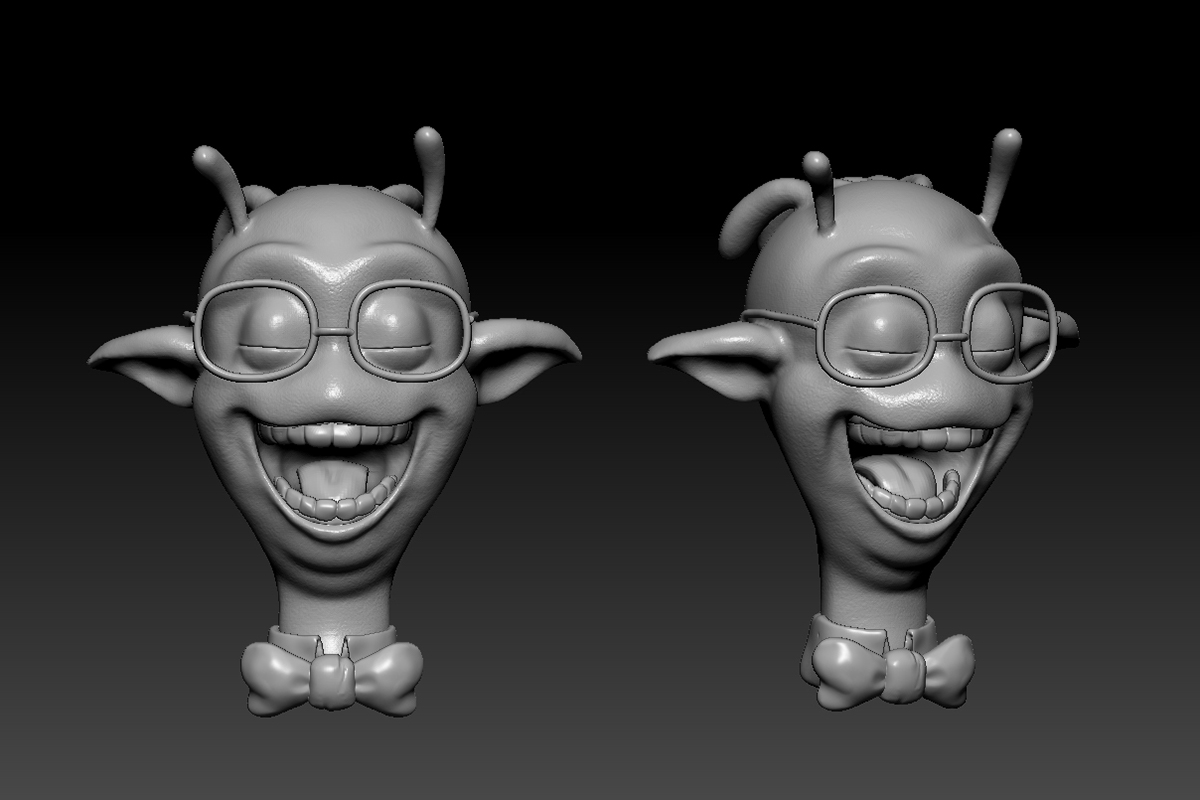 3D Character Planet 51 sketch Zbrush