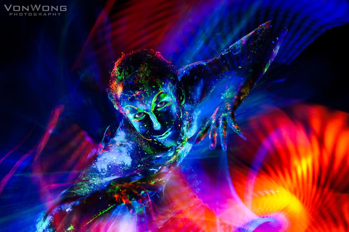 surreal portraits Portraiture interesting blacklight flour dancers girls Beautiful fantasy sci-fi creations Creativity abstract glow glowing Supernatural concept conceptual thoughts thought direction smoke