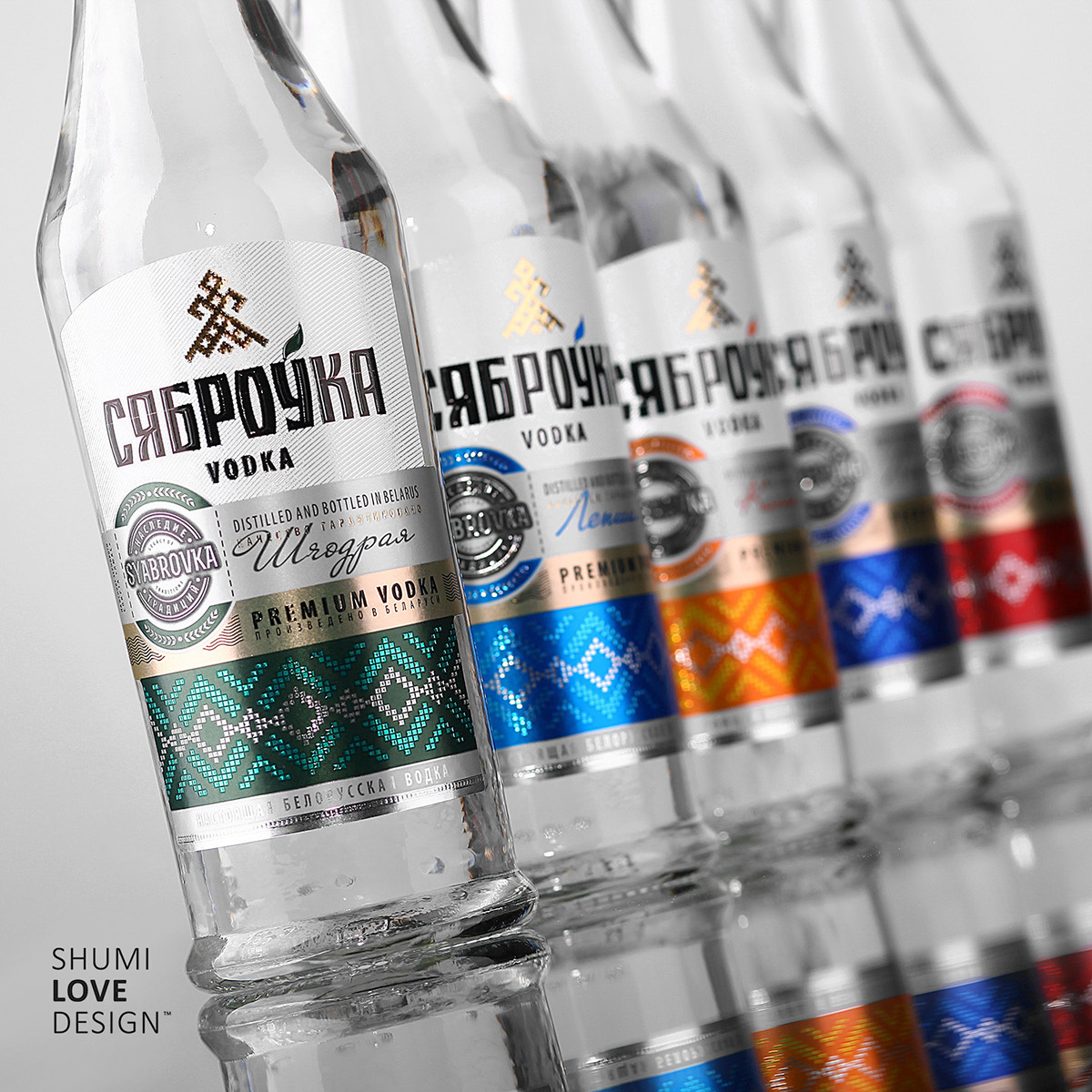 Vodka label design Sumilov shumilovedesign
