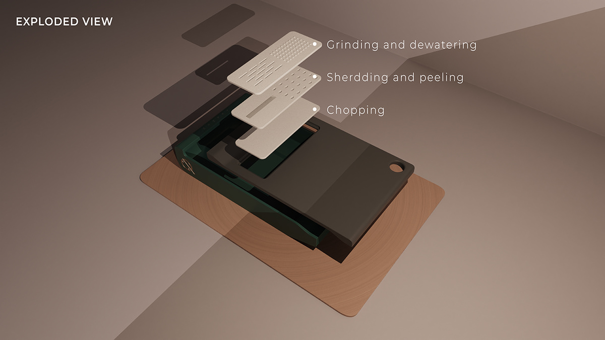 3d modeling camping chopping board industrial design  keyshot product design  Solidworks Outdoor picnic
