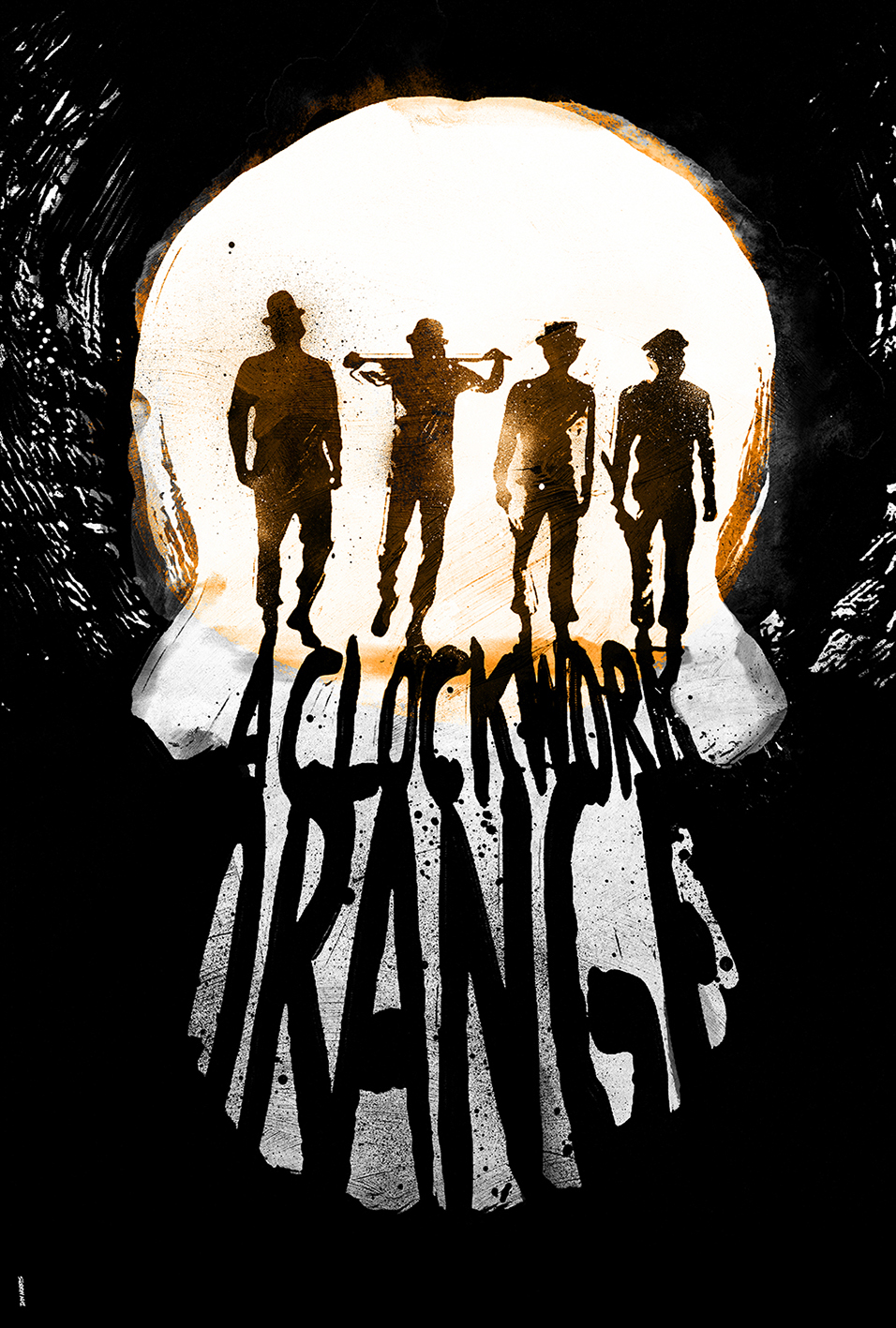 alternative Film   poster art design a clockwork orange ILLUSTRATION  typoragphy