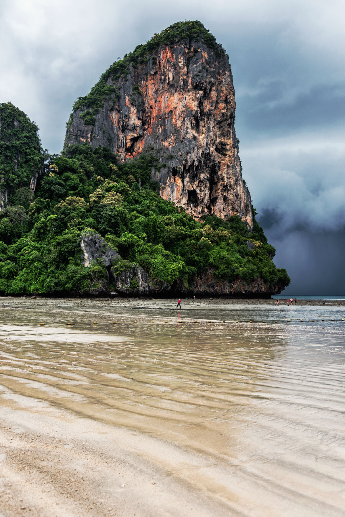 beach forest Limestome rainforest rock formation sea SKY Thailand Travel water
