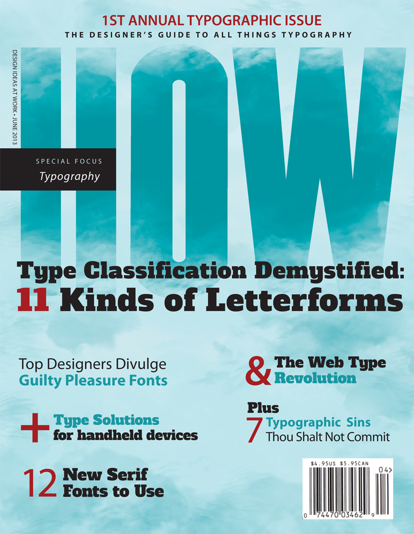 HOW Magazine magazine Magazine Cover  typography  texture   clouds