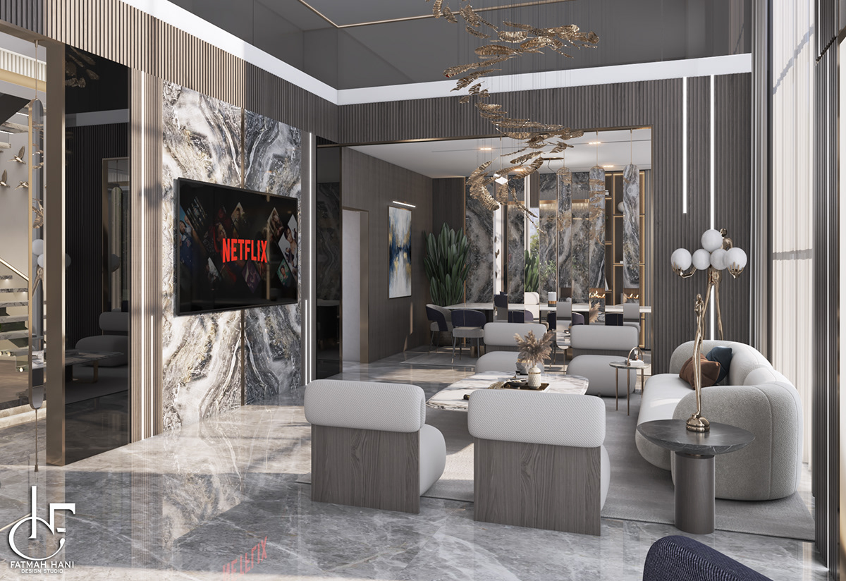 contemporary Interior visualization interior design  Render architecture 3ds max vray doubleheight doubleheight space