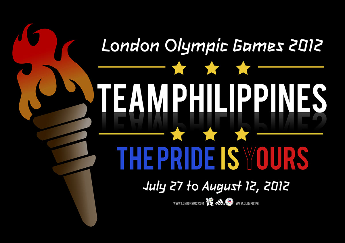 team philippines philippine team black London Olympic Games three stars yellow blue red