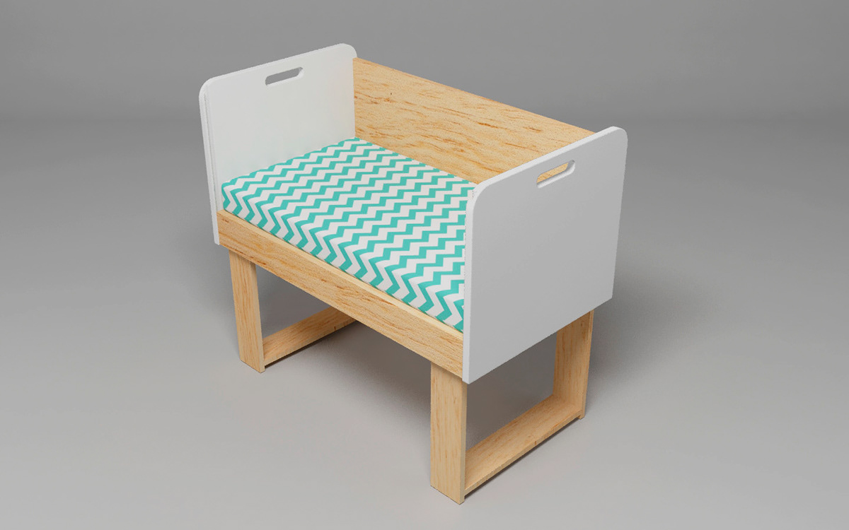 baby crib desk bed children minimalist