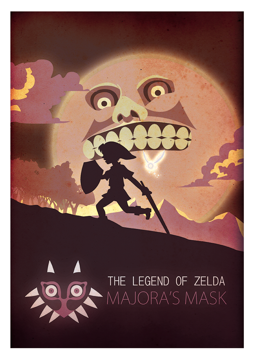 the legend of zelda Majora's Mask silver arrow master sword moon teaser poster a link to the past