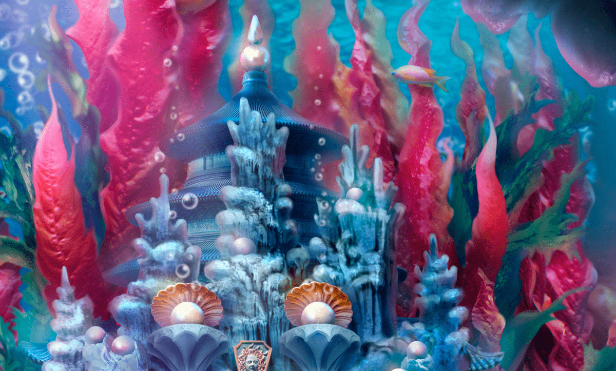 concept ILLUSTRATION  Visual Development underwater collage Photo Manipulation  imaginable matte painting   mermaid