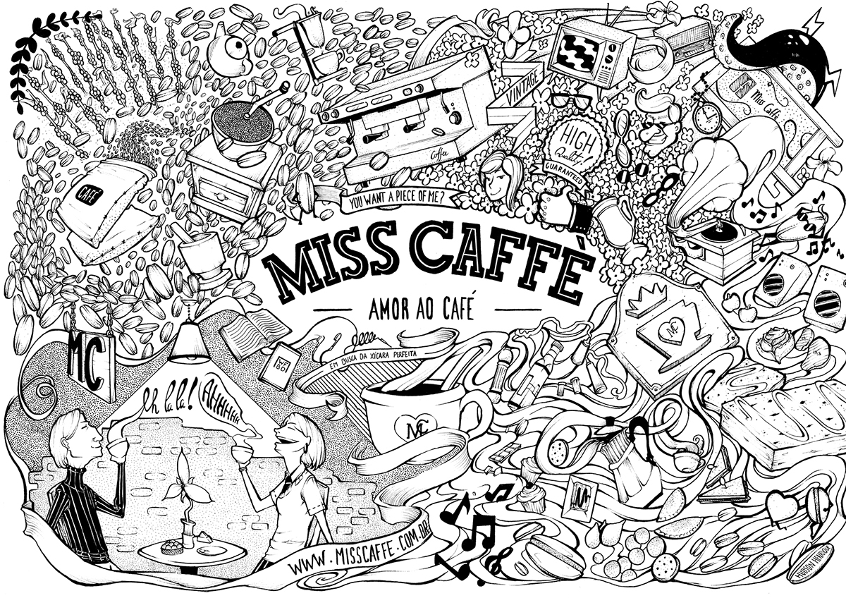 miss caffe wfbd ink TRADITIONAL ART paper hand made