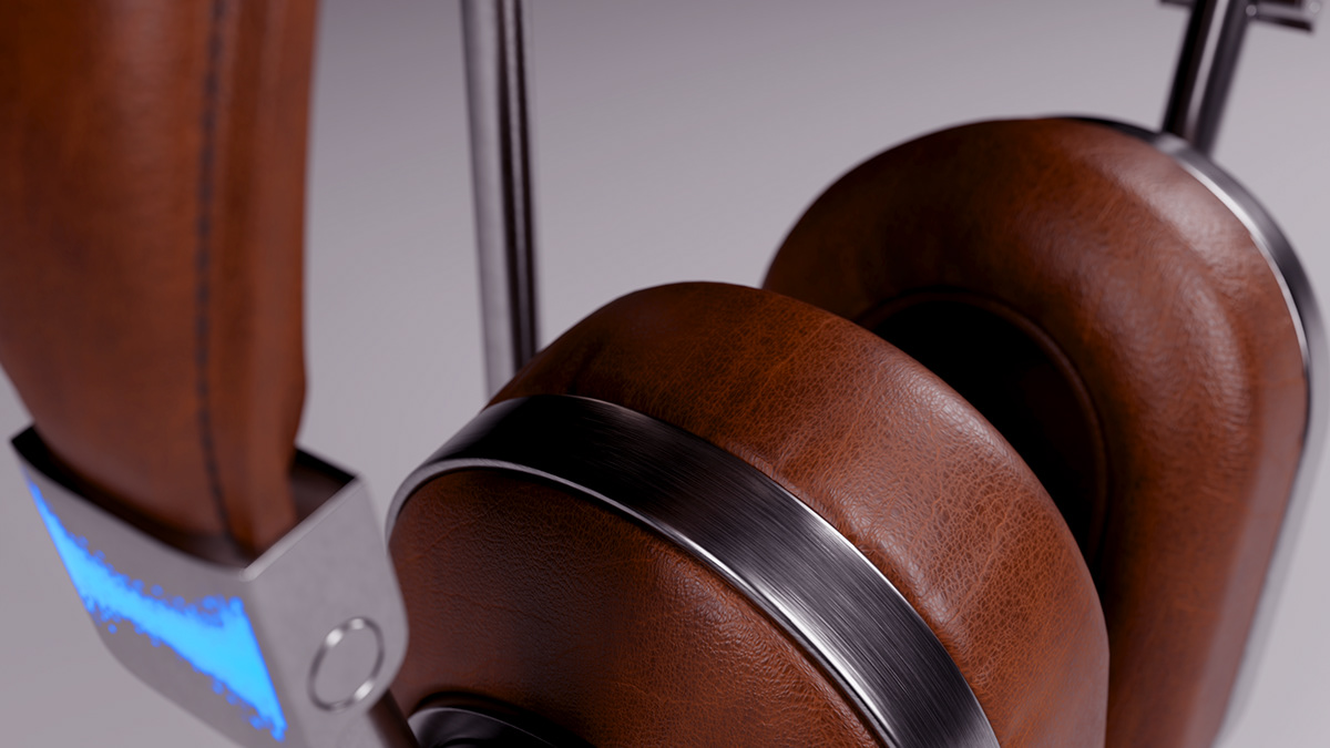 product design  Render headphones CGI visualization 3D Advertising  animation  vray 3ds max