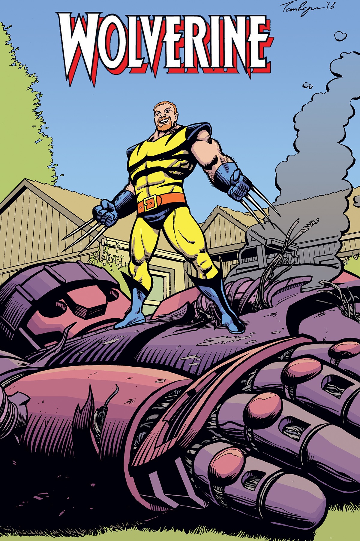wolverine wolvie commission comish SuperHero mutant x-men marvel comics sentinel house robot