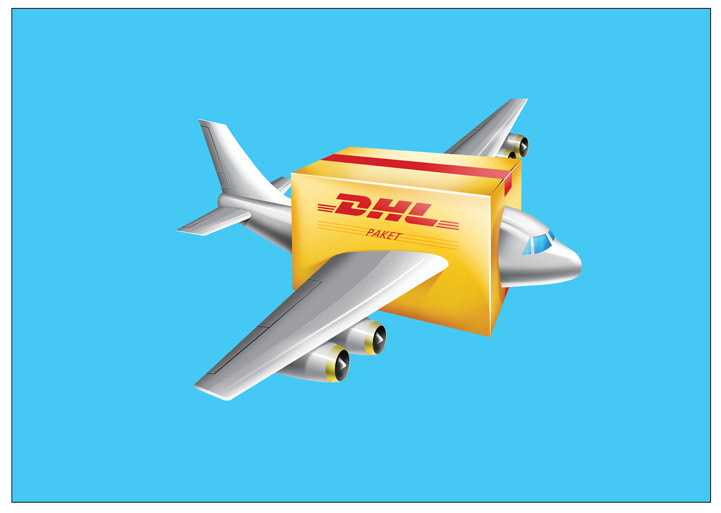 banner Aeroplane DHL box post