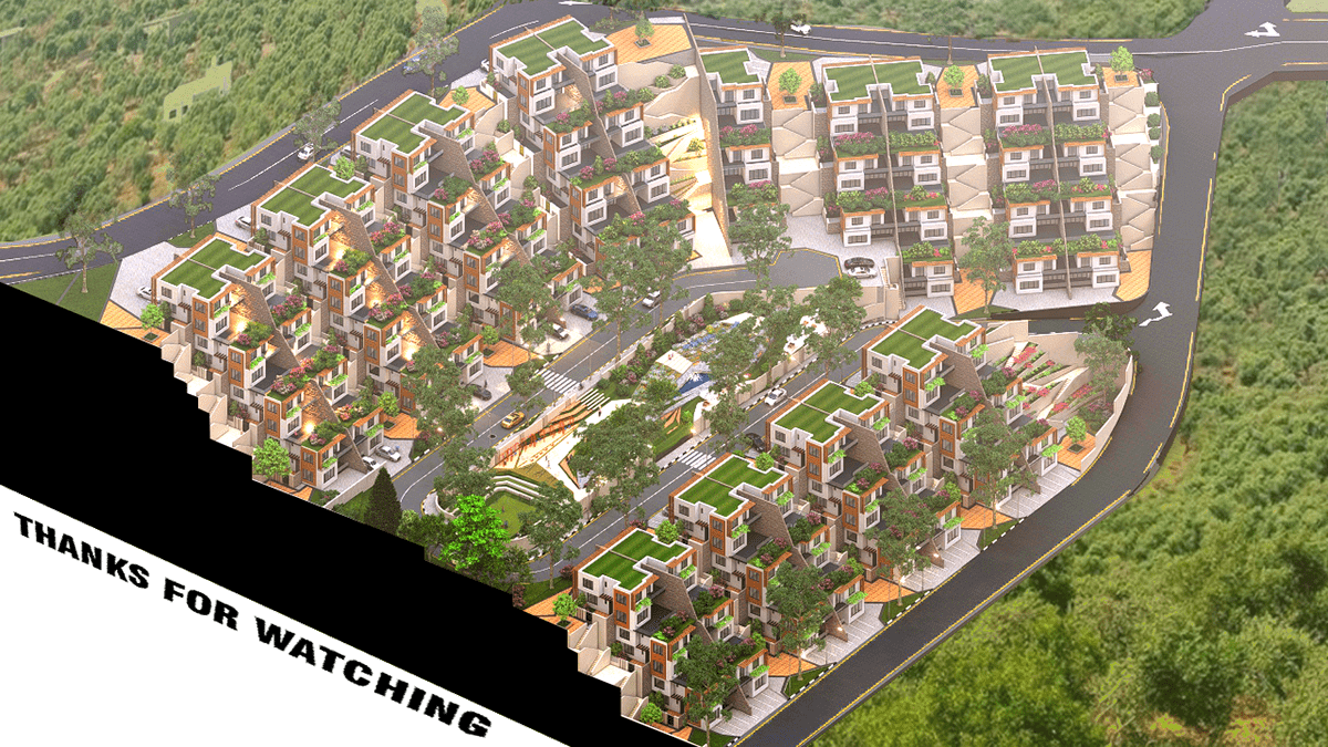 3D architecture design green house housing Nature poster neighborhood terrace