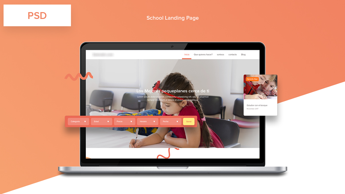 landing page Website school private les minimalist modern design user interface user experience
