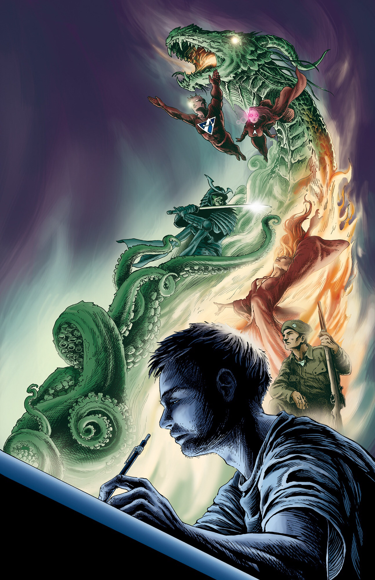 art ILLUSTRATION  Documentary  fantasy science fiction dragon samurai soldier comics super heroes