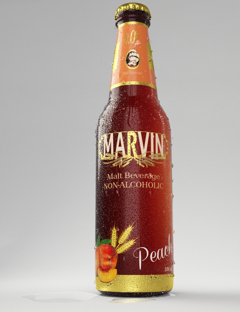 Marvin product visualisation bottle 3d bottle