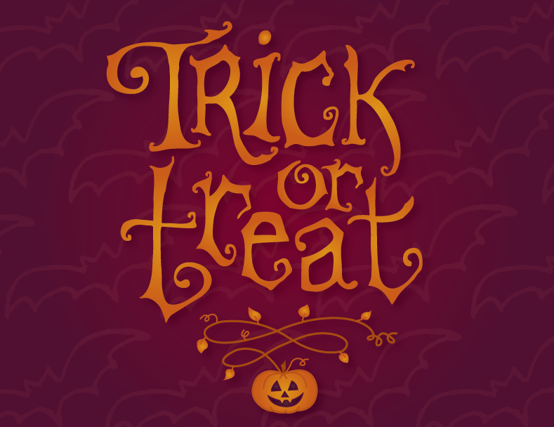 Halloween trick or treat  handlettering