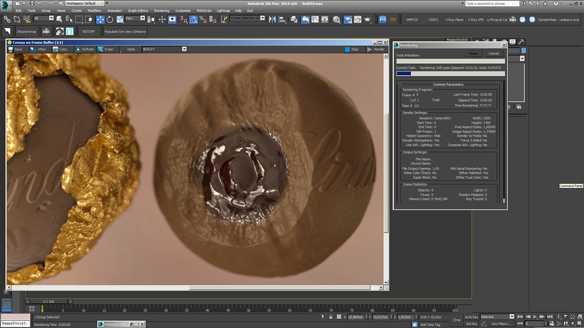 Lindt product chocolate 3D Render realistic corona viz CGI MAX 3dsmax Food  chocolat chakib rabia