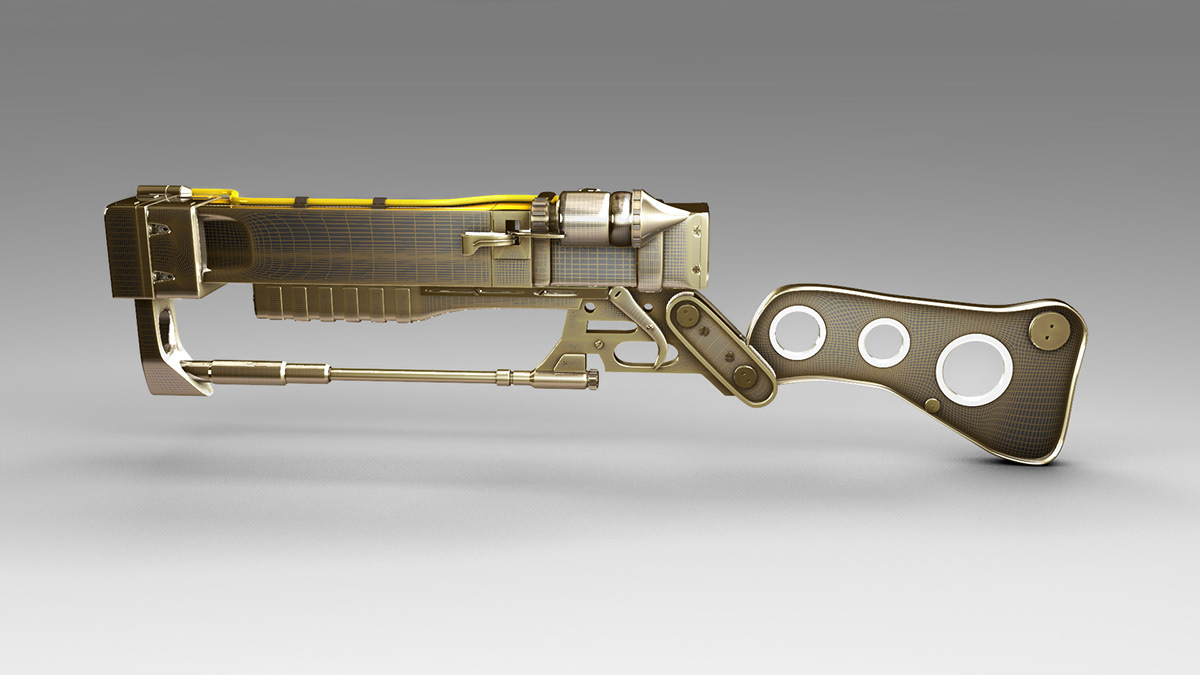 fallout 3 Weapon modeling lazer  rifle