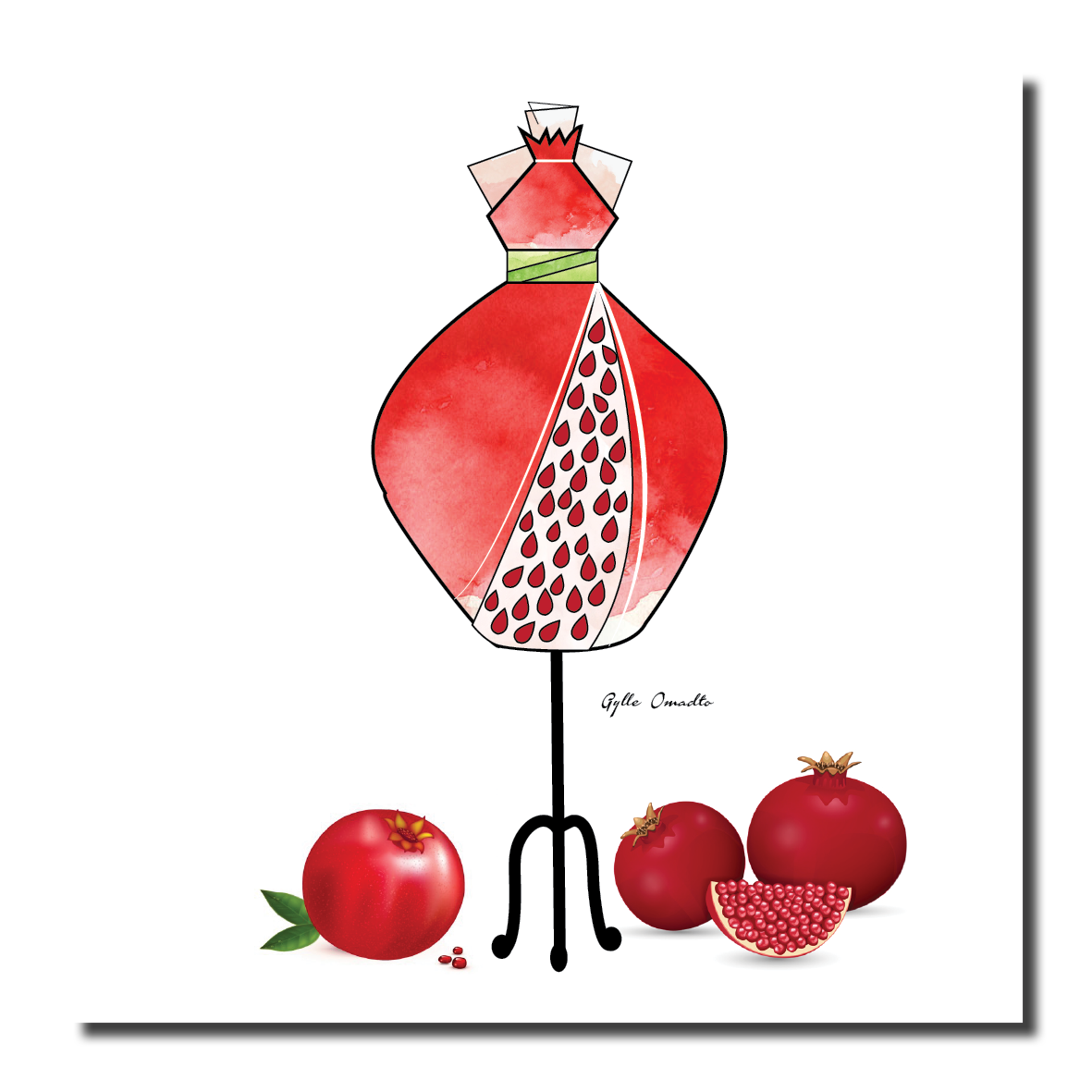 fashion illustration watercolor poster adobe illustrator Fruit Dresses design cocktail trend fruits digital fashiondesign inspiration