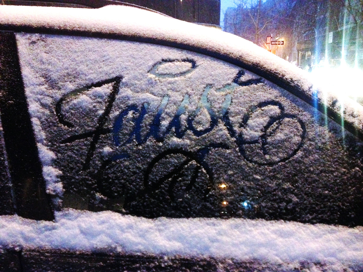 Faust Script penmanship Snow Tags
