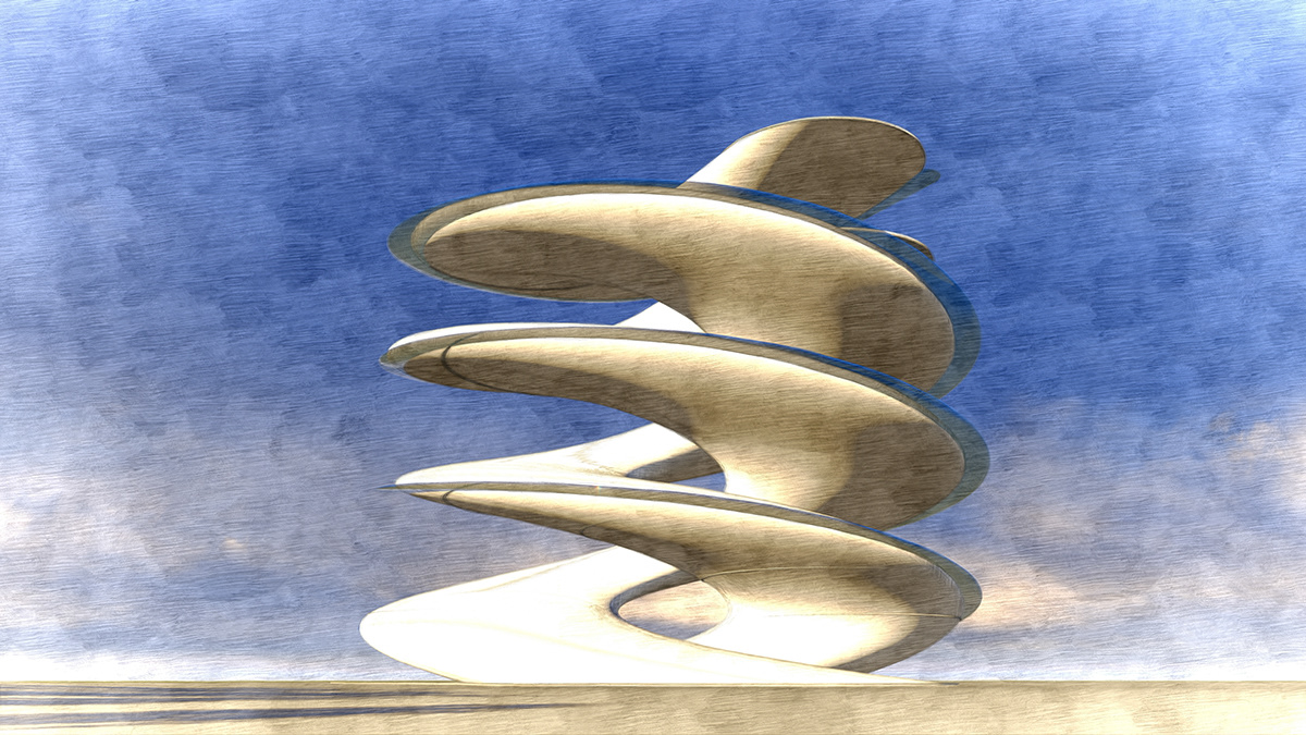 Organic & Parametric 3d design sculpture architecture 