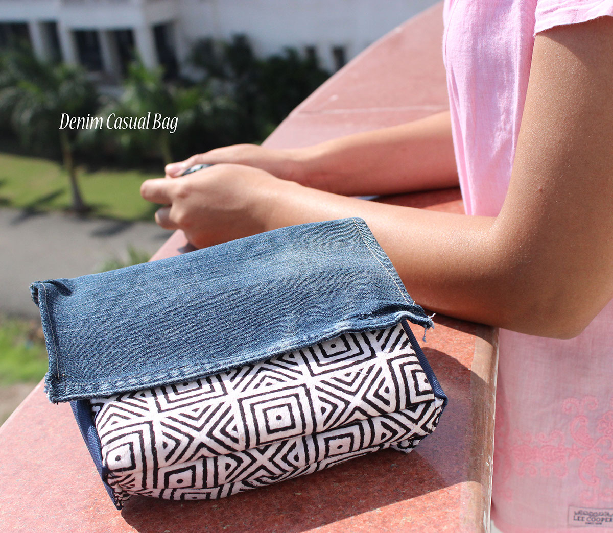 Denim stitching sewing bags wallets sleeves