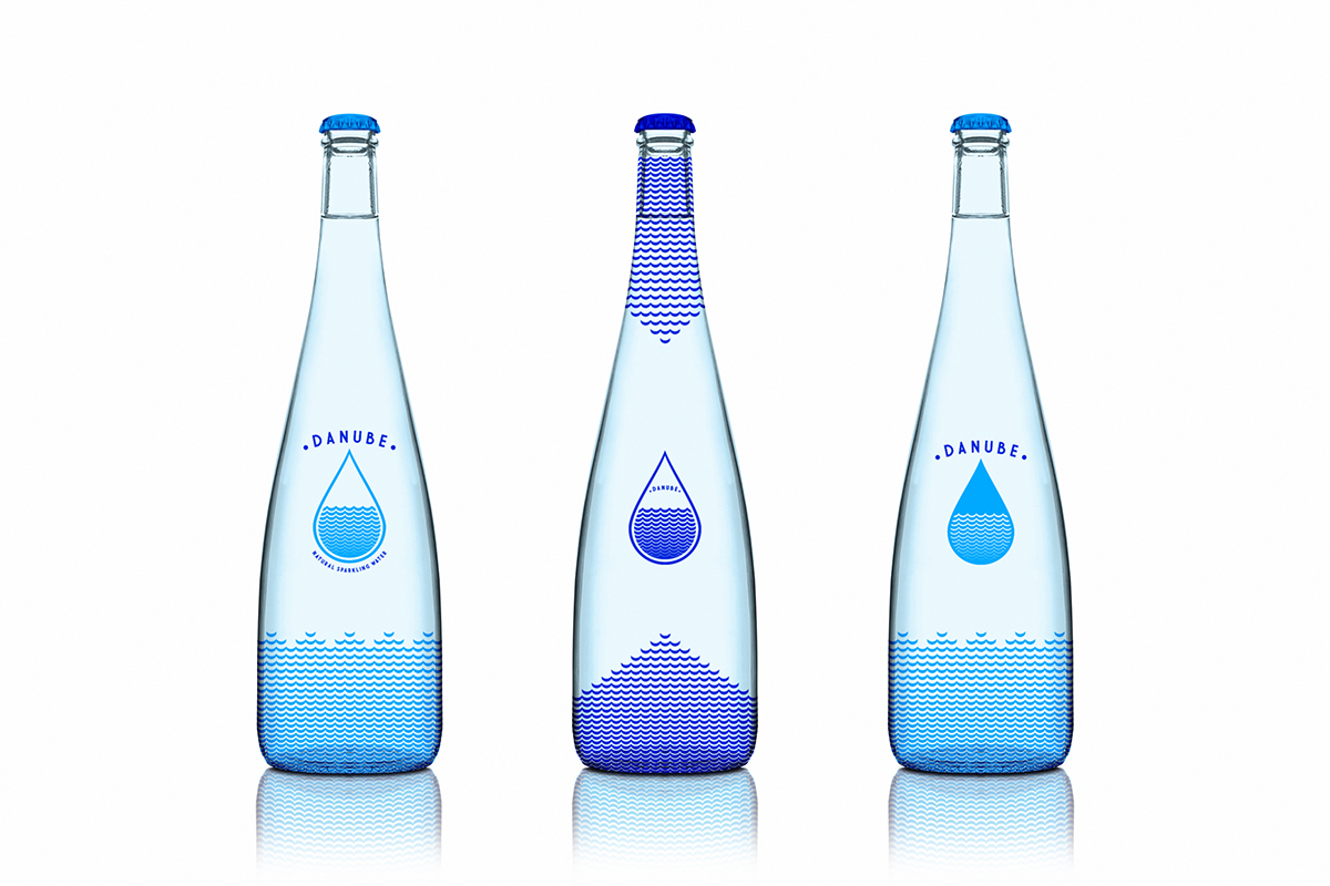 brand water identity blue
