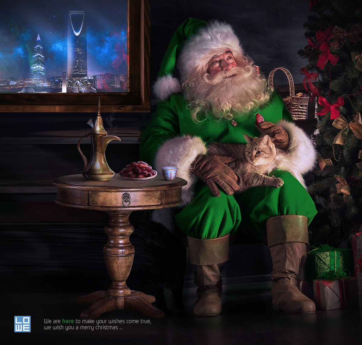 riyadh Lowe Christmas greeting santa Saudi Arabia