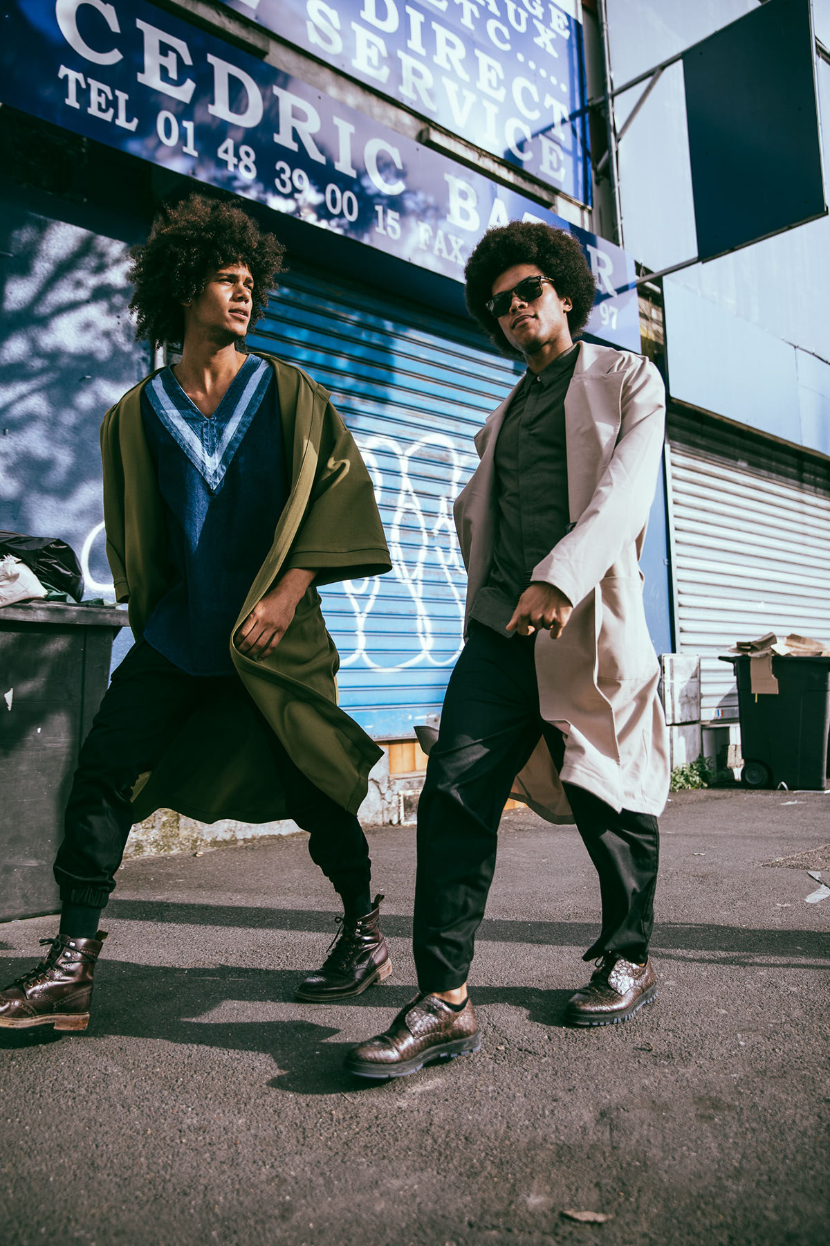 men brother afro city Street editorial Style Paris