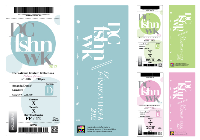 ads advertisment brand fashion week design print tickets Fun color Production