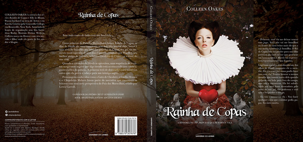 Rainha de Copas queen of hearts Colleen Oakes alice in wonderland wonderland país das maravilhas Cover Art spreads art arte demiolo Arte de capa universo dos livros