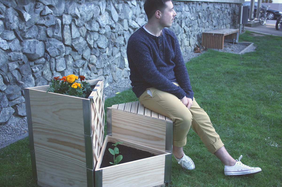 Outdoor modular garden vege garden seating