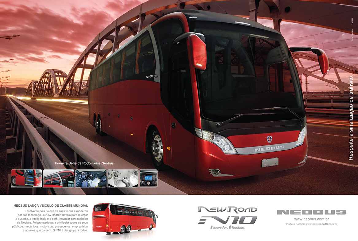 ads anúncio neobus bus car drive Volvo onibus tratamento manipulação