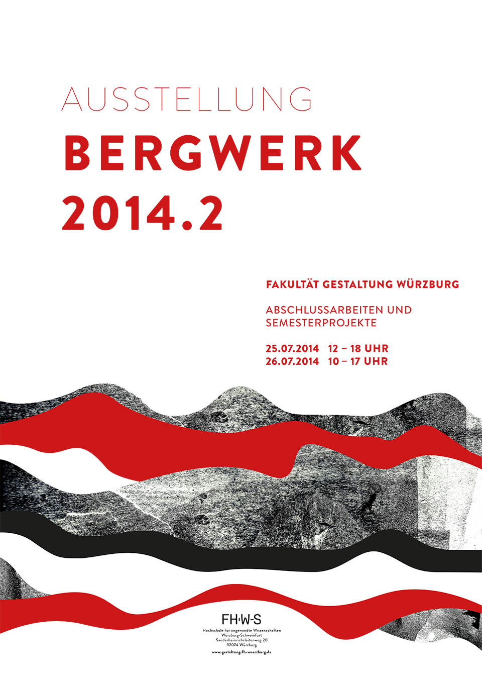 Semesterausstellung bergwerk poster plakat Veranstaltungsplakat Ausstellungsplakat