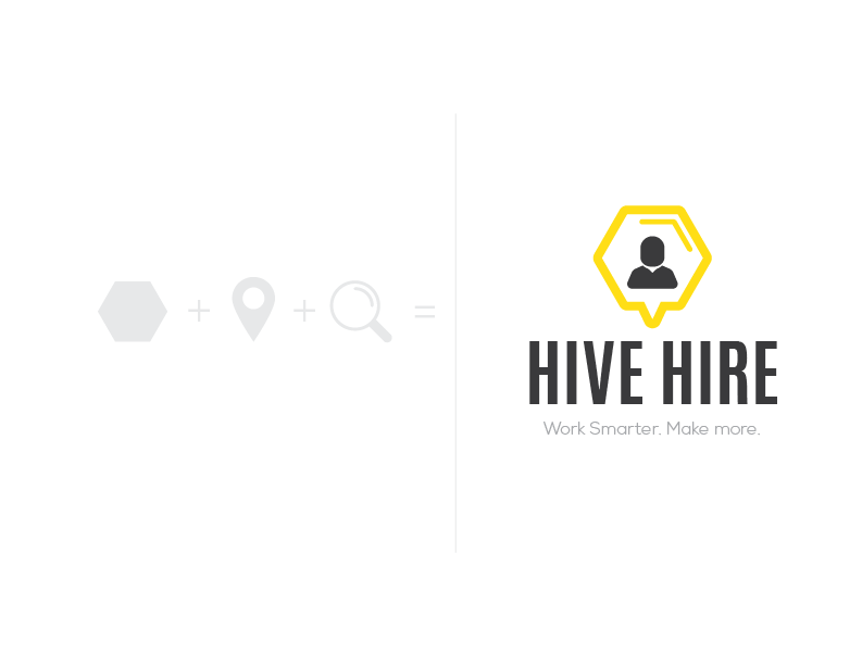 Logo Design Hive Hire Illustrator modern simple clean bees