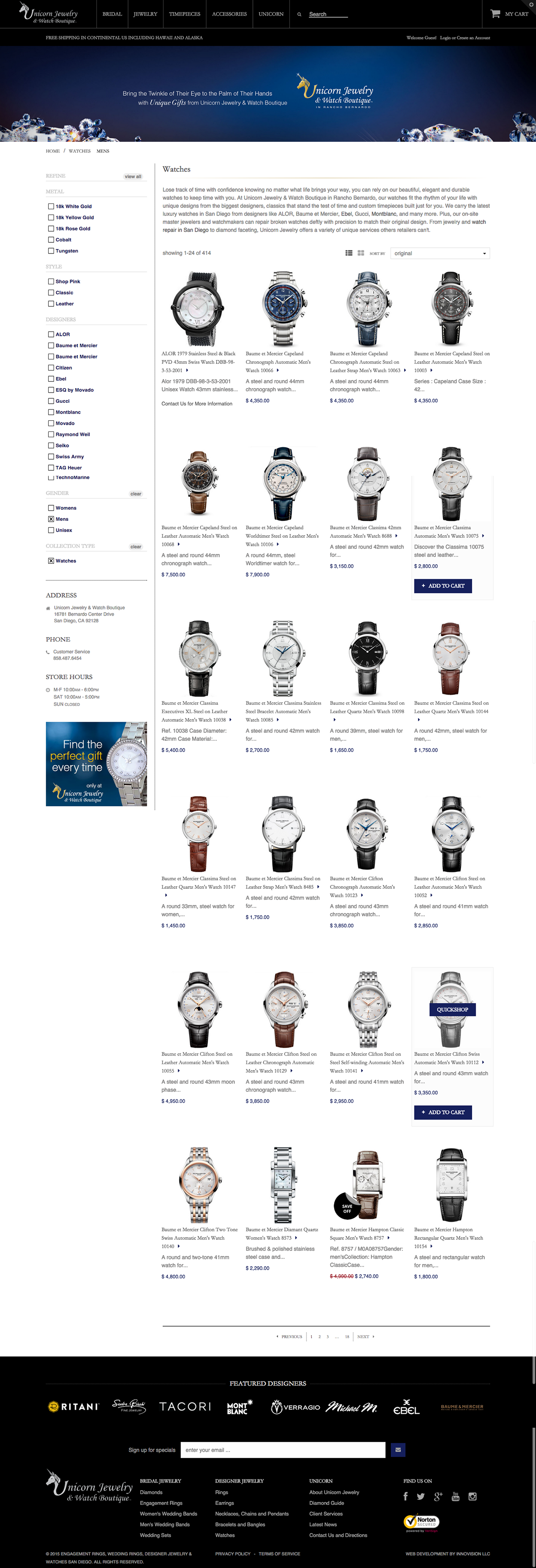 jewelry boutique Responsive web design mobile redesign Shopify Liquid data migration
