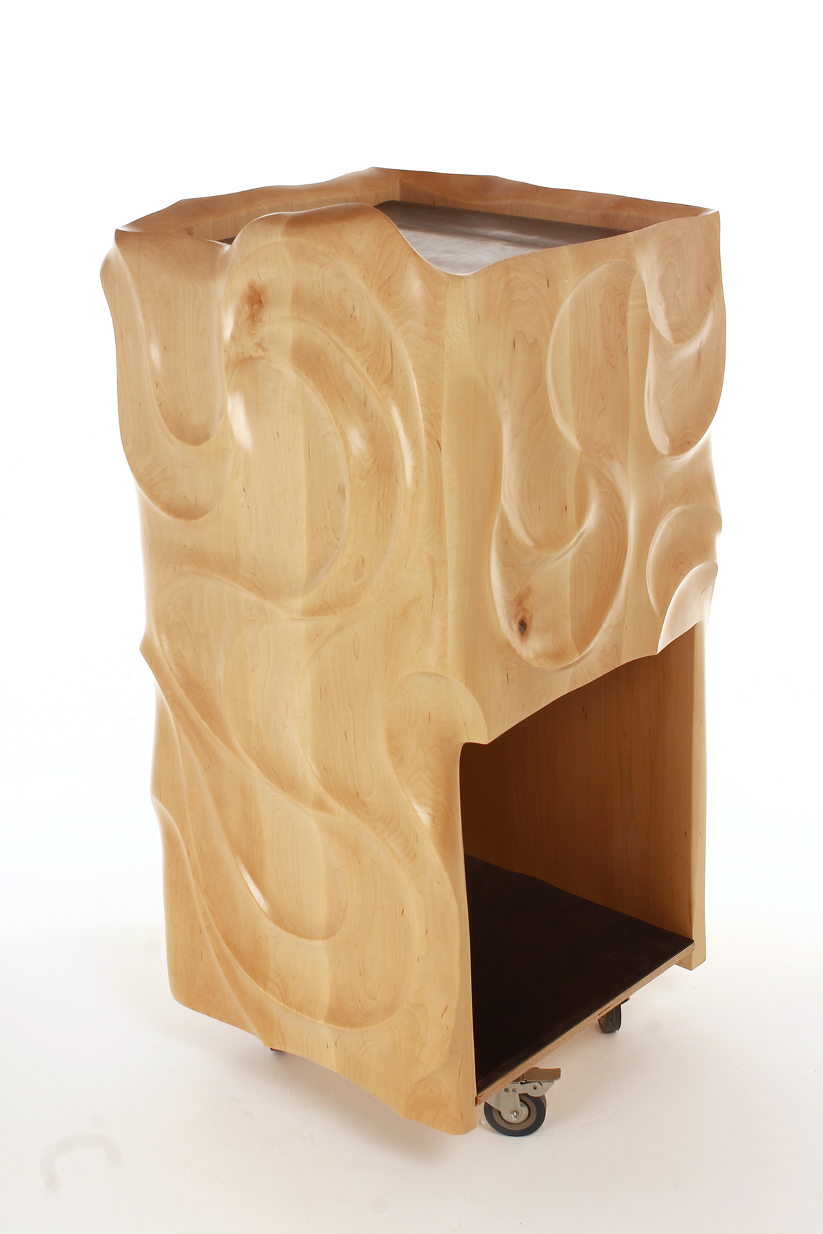 furniture bar wood maple drinks serving Interior design sculpture