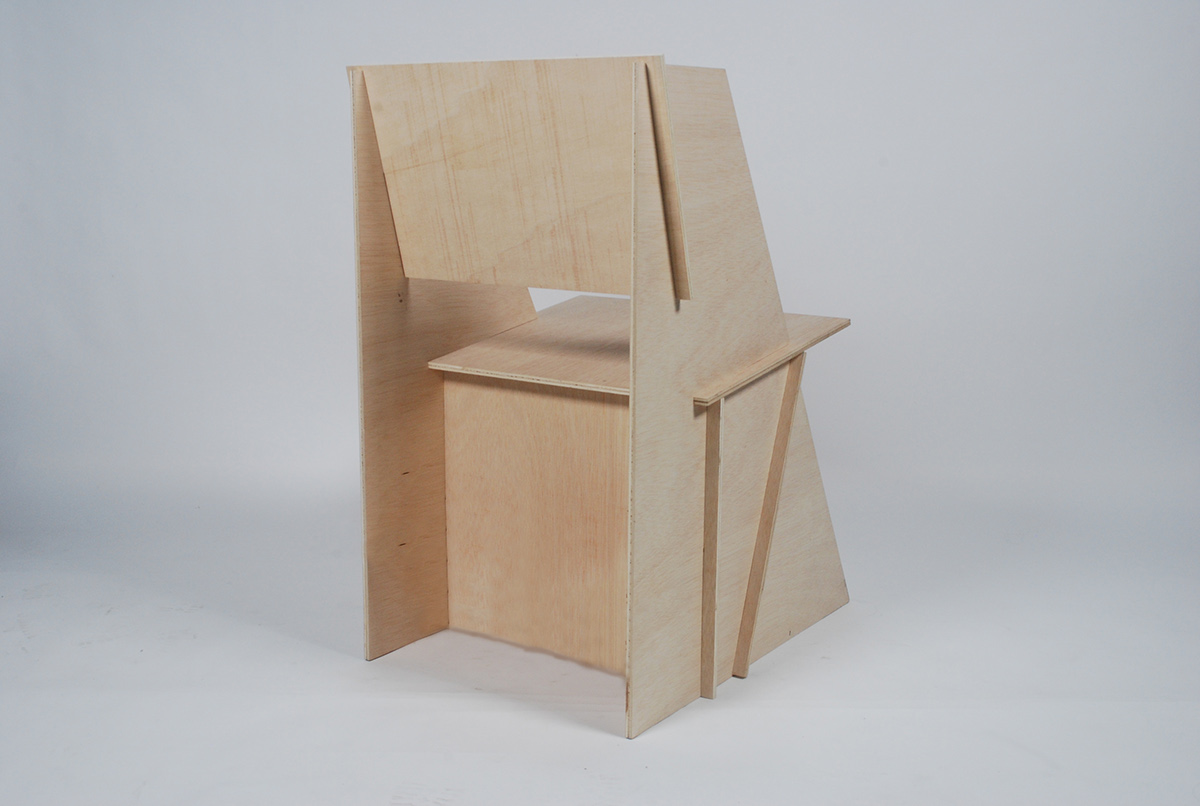 industrial deign chair handmade wood