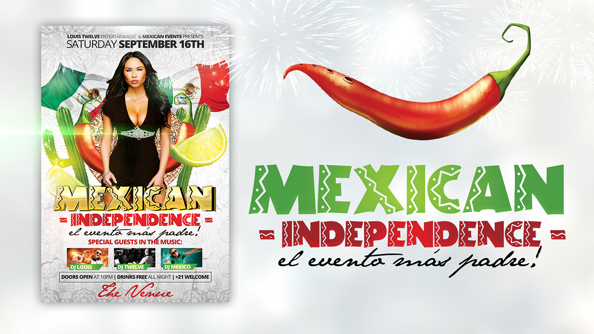 Mexican independence party mexican party independencia mexicana psd latin flyer free psd louis twelve creative flyer patriotic flyer mexico nighclub psd